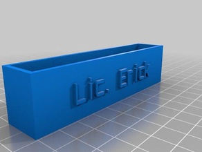 basic business card holder lic erick office customized 3d print model - Mito3D