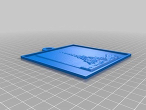 eiffel 2d art customized 3d print model - Mito3D