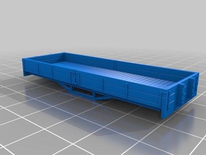 009 2 plank bogie dropside wagon vehicles 3d print model - Mito3D