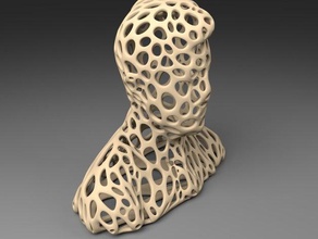 la cabeza de stephen colbert voronoi estilo esculturas 3d print model - Mito3D