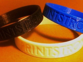 stretchy cause bracelet bracelets flexible printstrong 3d print model - Mito3D