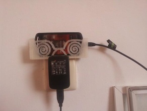 iphone carregador de parede montagem móveis 3d print model - Mito3D