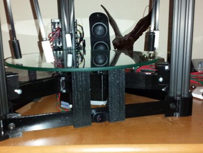 cerberus glass bed holder 3d printer parts delta mount 3d print model - Mito3D