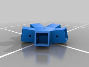 cinq à six rayons moyeux de 12 degrés des bâtiments structures 3d print model - Mito3D