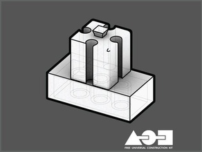 lego fischertechnik uck-05f01m altri l'adattatore livello di compatibilità connettori gruppi costruzione sistemi giocattoli grasso lab ibridi sull'interoperabilità i kit mashup sy-lab 3d print model - Mito3D