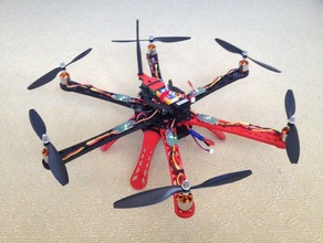 3d printed hexacopter rc vehicles 3d-printed alibre drone fpv multi-rotor robotics 3d print model - Mito3D