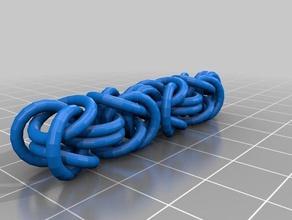 customizable byzantine chain other chainmaille mail customizer 3d print model - Mito3D