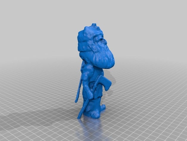 gimli kocakafalı tarama sanat makerbotdigitizer 3D print model - Mito3D