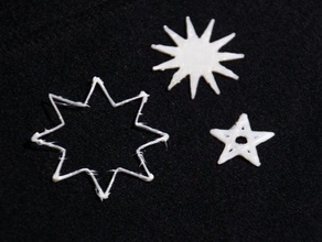 regolare stelle poligoni star figure altri ornamento parametrico 3d print model - Mito3D