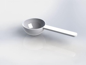 round coffee scoop kitchen dining 3d print model - Mito3D
