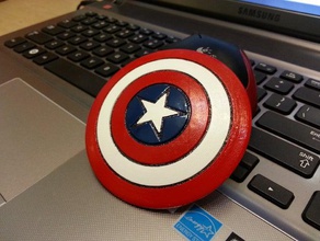 captain america shield 3d printing badge 3d print model - Mito3D