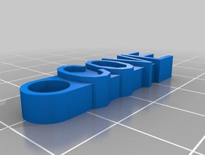 enseada de texto simples porta-chaves organização personalizado 3d print model - Mito3D
