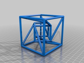 4d-hypercube math Kunst angepasst 3d print model - Mito3D