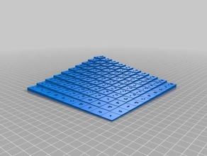 braille multiplication table 10x10 math customized 3d print model - Mito3D