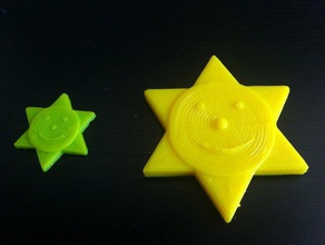smiling star decor yellow 3d print model - Mito3D
