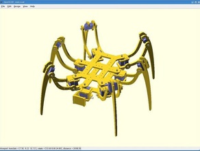 spiderbot hexápodo openscad modelo otros robot móvil la robótica servo 3d print model - Mito3D