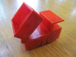 küçük oyuncak kamyon yuvarlak dökümü oyuncaklar oyunlar openscad 3d print model - Mito3D