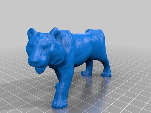 paulos tiger art makerbotdigitizer scan 3D print model - Mito3D