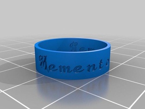 memento mori les anneaux personnalisé 3d print model - Mito3D