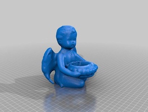 querubim suporte de vela varreduras réplicas makerbotdigitizer 3d print model - Mito3D
