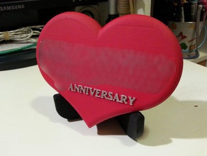 anniversary heart stand 3d printing love valentine 3d print model - Mito3D