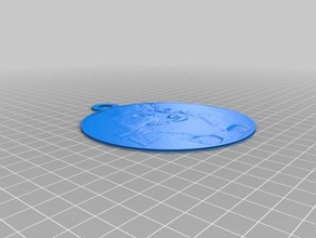 pikku-luna rotonda 2d art personalizzato 3d print model - Mito3D