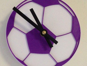 soccer ball clock decor 3d print model - Mito3D