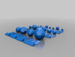 platonische archimedischen Feststoffe Sockelleisten math archimedia geometrische Körper 3d print model - Mito3D