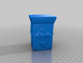 cruz suporte de vela digitalização pintado a arte makerbotdigitizer 3d print model - Mito3D