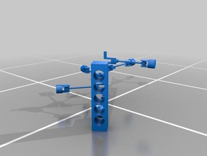 fünf Kolben Kurbelwelle 30 hobby 3d print model - Mito3D