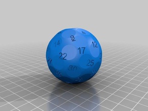 44 sided die dice customized 3d print model - Mito3D