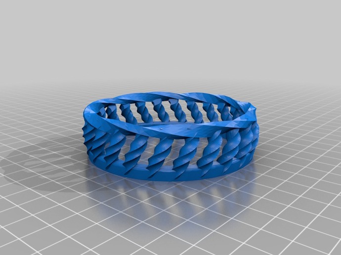 twisty bracelet other 3D print model - Mito3D