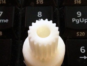 18 dientes de la polea gt2 3d impresora partes mendel prusa reprap actualización 3d print model - Mito3D