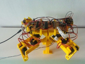 pengu q-1 la robotique le bricolage pattes robot quadrupède servo 3d print model - Mito3D