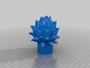 spikey flor de digitalização a arte makerbotdigitizer 3d print model - Mito3D