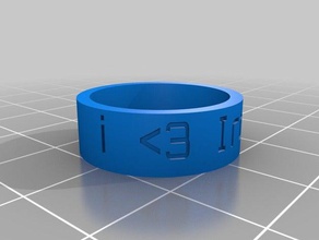 cuore ironman anello anelli personalizzato 3d print model - Mito3D