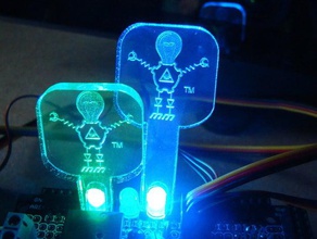 led light guide other acrylic arduino art cutting edge electronics engraving laser lasercut lit ornament robotics sign 3d print model - Mito3D