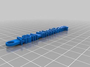 asm keychain no2 organization customized 3d print model - Mito3D