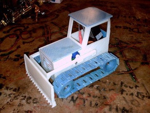 rc imprimé buldozer des véhicules 3d mech mécanique de modèle moteur pla radio contrôle la robotique le réservoir tech jouet 3d print model - Mito3D