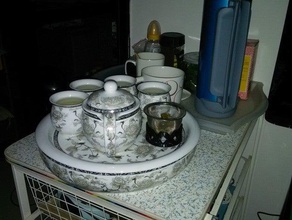 tea strainer holder kitchen dining 3d print model - Mito3D