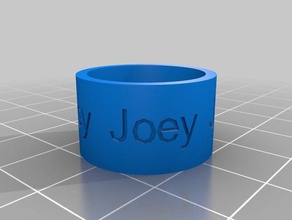 joey anillo los anillos personalizado 3d print model - Mito3D