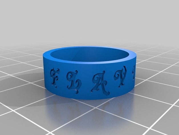 annello nome los anillos personalizado 3D print model - Mito3D