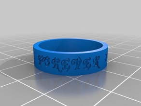 forever strange rings customized 3d print model - Mito3D