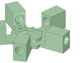 beş piston döner motor hobi 3d print model - Mito3D