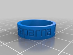 3d skaparna anel med telefonnummer anéis personalizado 3d print model - Mito3D