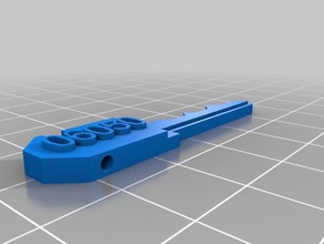 mon personnalisés beffroi de keyport, faites glisser la lame clé ménage fournitures 3d print model - Mito3D