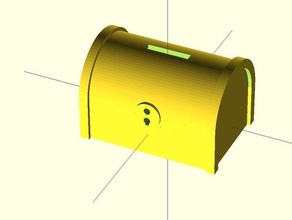 parametric treasure chest piggybank other openscad zip tie 3d print model - Mito3D