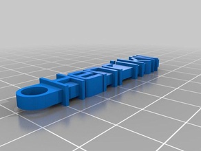 mon message personnalisé keychain henrikw organisation 3d print model - Mito3D