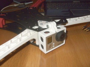 gopro hero 3 montaje spyda 500 quadcopter de la cámara rc supportless 3d print model - Mito3D