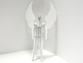 albero di angelo altri natale taglio laser ornamento 3d print model - Mito3D
